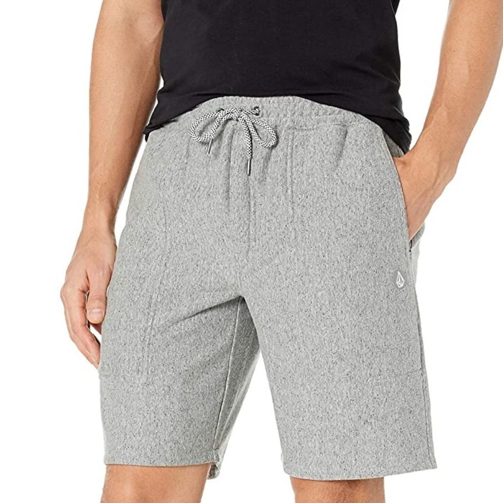 Volcom Men's Static Stone Fleece Short- Grey